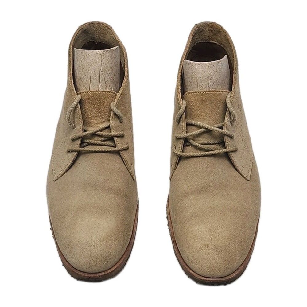 Johnston & Murphy Ankle Boot Chukka Tan Suede Lace-Up Women Size 9 Gum Sole Shoe - Picture 3 of 12